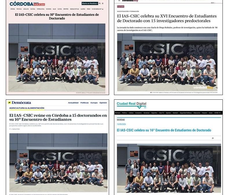 Seguimiento noticia: El IAS-CSIC celebra su 16º Encuentro de Estudiantes de Doctorado