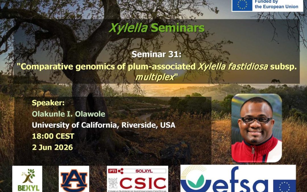 31st Xylella Seminar – Comparative genomics of plum-associated Xylella fastidiosa subsp. multiplex