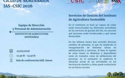 Ciclo de Seminarios IAS – Servicios de Gestión del Instituto de Agricultura Sostenible