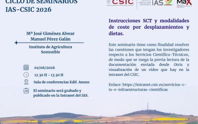 Ciclo de Seminarios IAS – Instrucciones SCT y modalidades de coste por desplazamientos y dietas