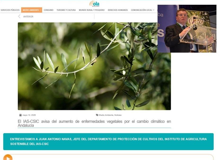 Entrevista a Juan A. Navas en Onda local de Andalucía – Día Internacional de la Sanidad Vegetal