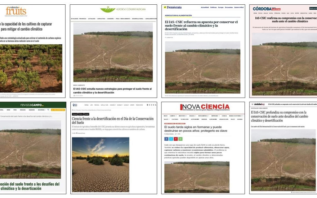 Seguimiento noticia: El IAS-CSIC profundiza su compromiso con la conservación del suelo frente a los desafíos del cambio climático y la desertificación
