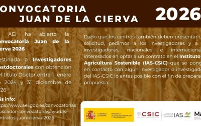 Oferta del IAS-CSIC Convocatoria Juan de la Cierva 2026
