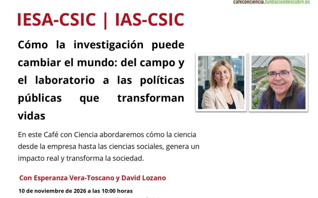 Semana de la Ciencia de Andalucía en el IAS-CSIC: Café con Ciencia – IESA, IAS