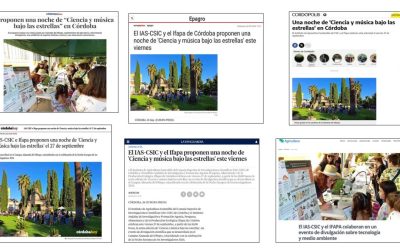 Seguimiento Noticia:  El IAS-CSIC y el IFAPA de Córdoba proponen una noche de “Ciencia y música bajo las estrellas”